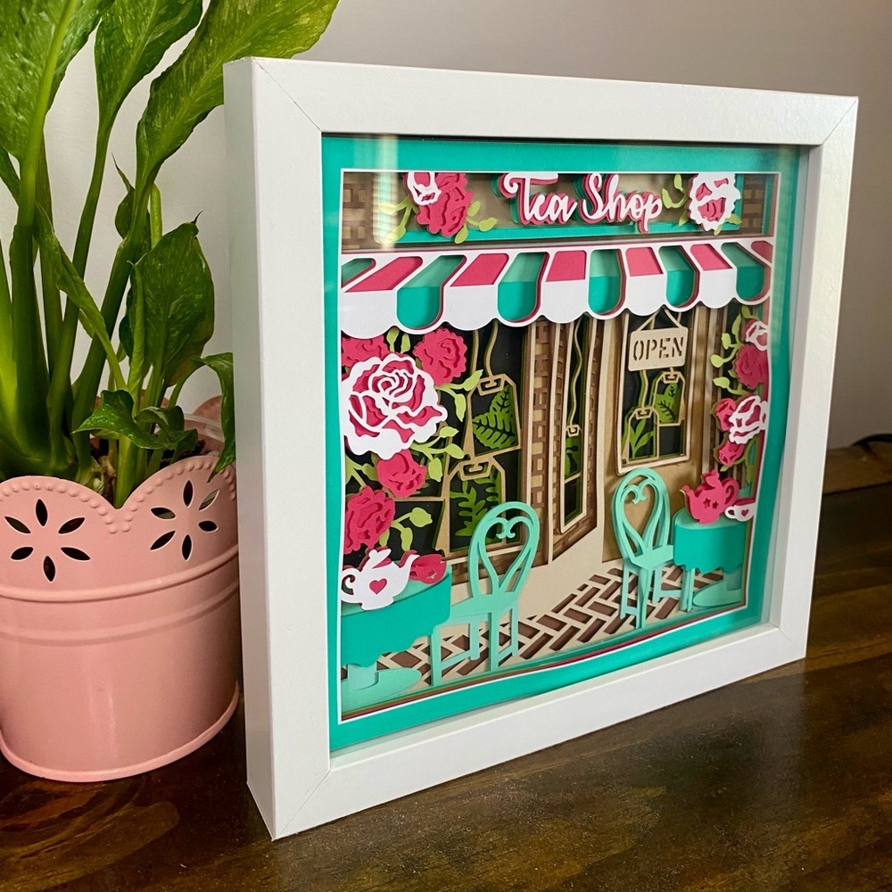 3D Tea Shop Shadowbox - Picture 3 of 9